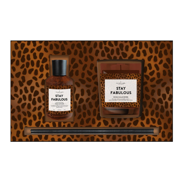 The Gift Label | Stay Fabulous Diffuser and Candle Gift Set | Pomelo and Black Pepper