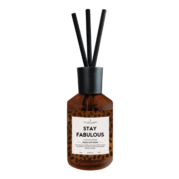 The Gift Label | Stay Fabulous Diffuser and Candle Gift Set | Pomelo and Black Pepper