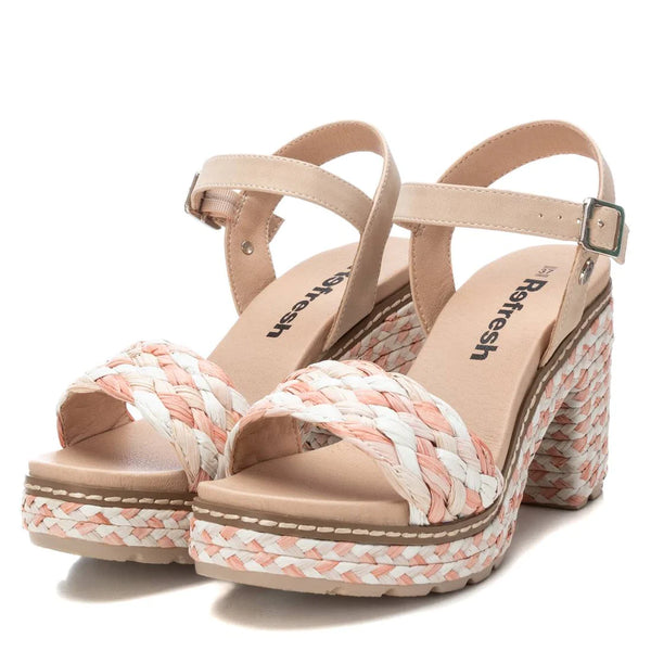 Braided Platform Sandal | 170691 | Nude Pink