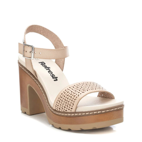 Platform Heeled Sandal | 170777 | Ivory