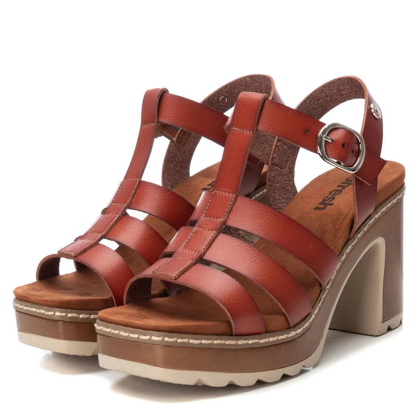 VEGAN Platform Heel Gladiator Sandal | 187801 | Camel