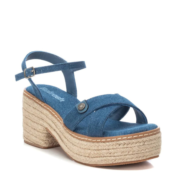 VEGAN Denim Platform Sandal | 193202 | Blue