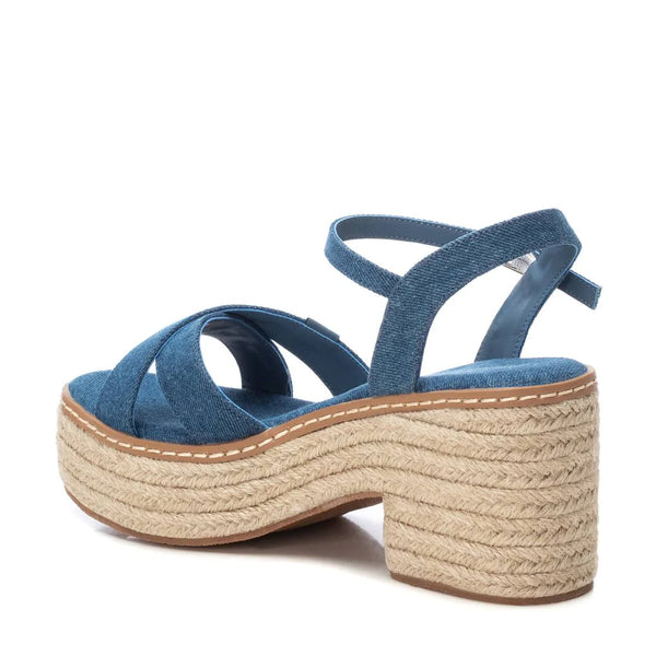 VEGAN Denim Platform Sandal | 193202 | Blue