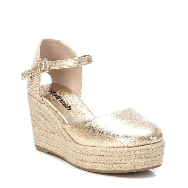 VEGAN Metallic Wedge Espadrille | 195801 | Gold