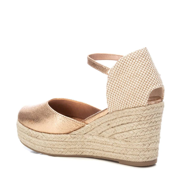 VEGAN Metallic Wedge Espadrille | 195803 | Rose Gold