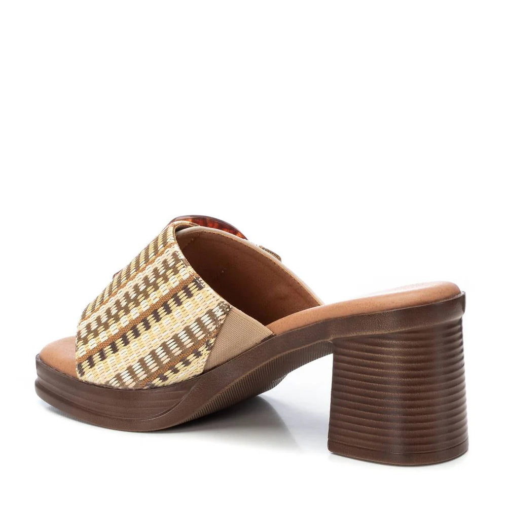 VEGAN Retro 70s Heeled Mule | 172522 | Beige