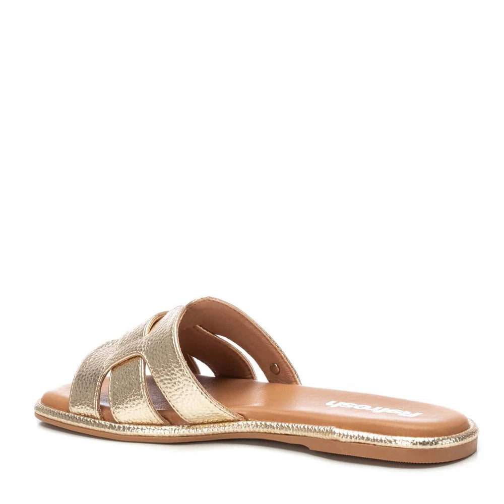 VEGAN Metallic Slip On Sandal | 172553 | Gold