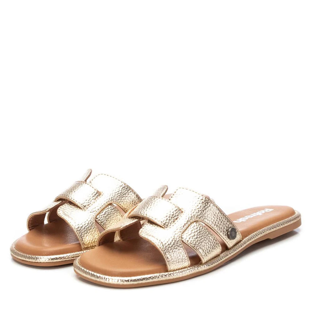 VEGAN Metallic Slip On Sandal | 172553 | Gold