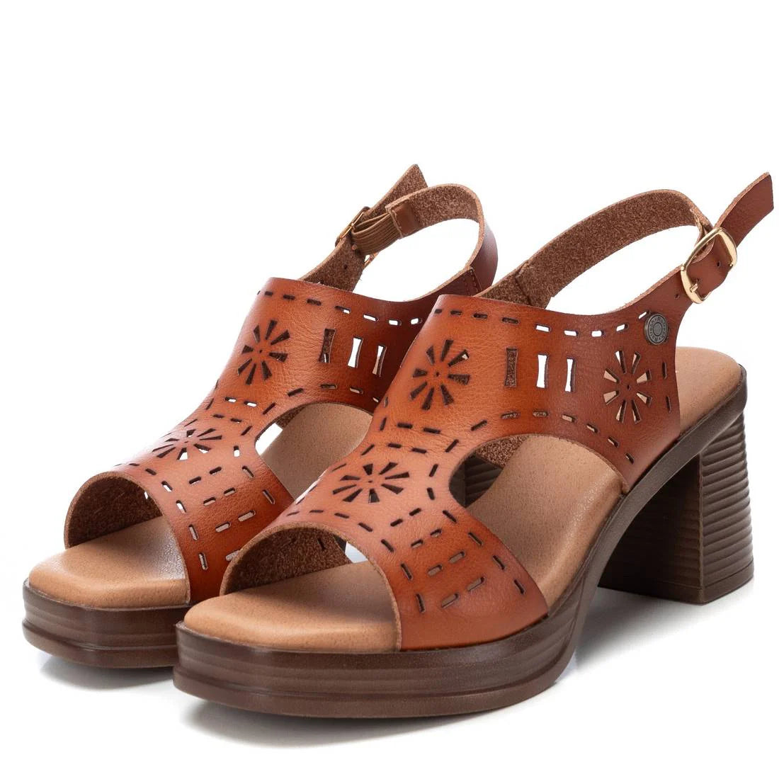 VEGAN Platform Sling Back Sandal | 172852 | Tan