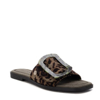 Leopard Slip On Sandal | 17314002 | Khaki