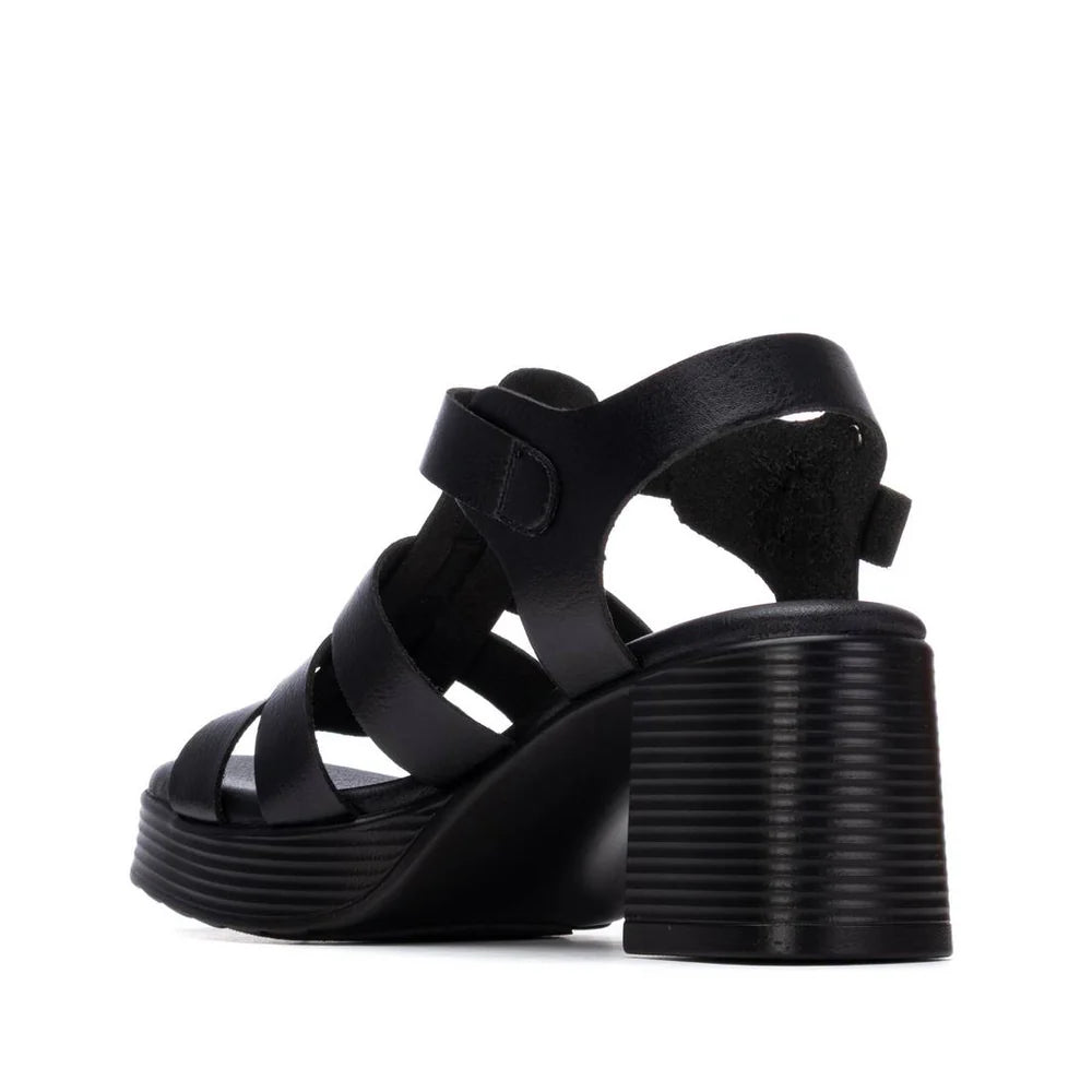 VEGAN Heeled Gladiator Sandal | 175095 | Black