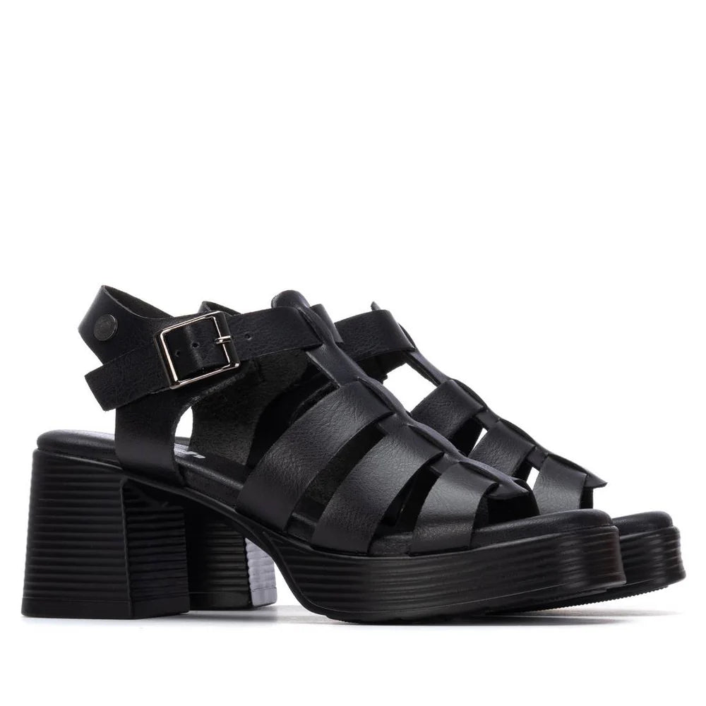 VEGAN Heeled Gladiator Sandal | 175095 | Black