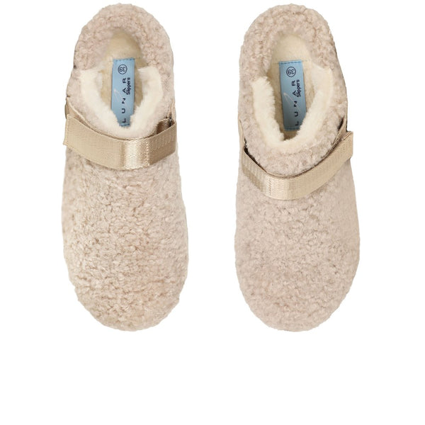 Lunar | Naples Fleece Slipper | Beige