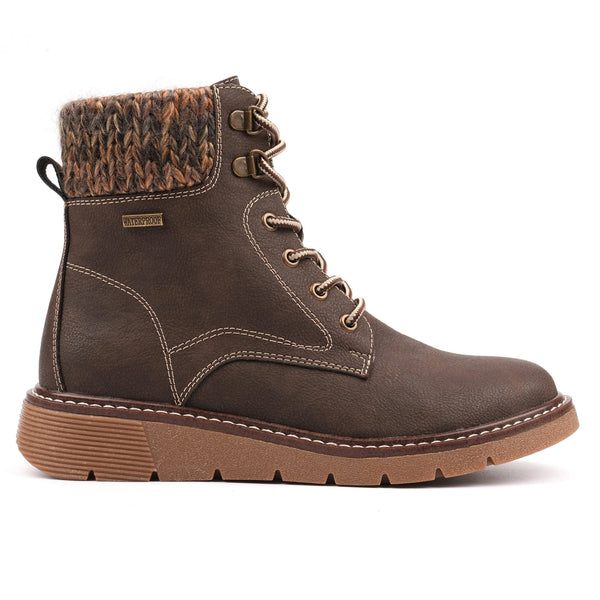 Elba Waterproof Wide Fit Boot | Brown