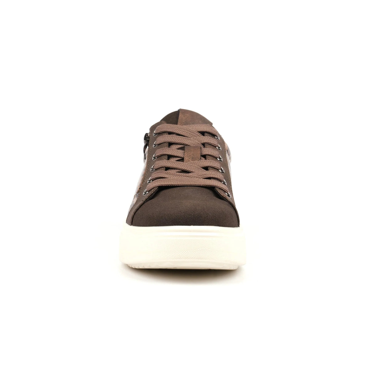 Brenda Leopard Metallic Trainer | Brown