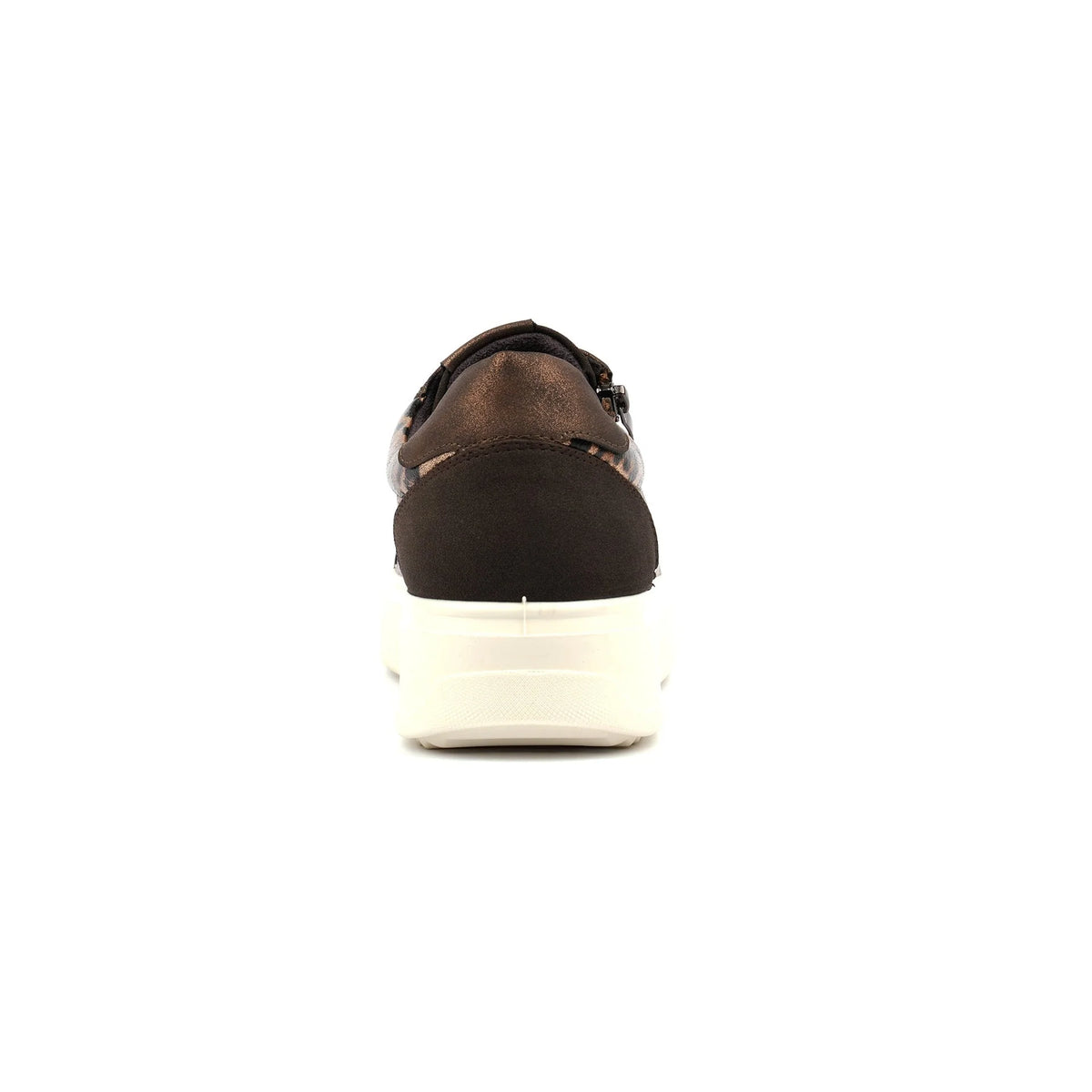Brenda Leopard Metallic Trainer | Brown