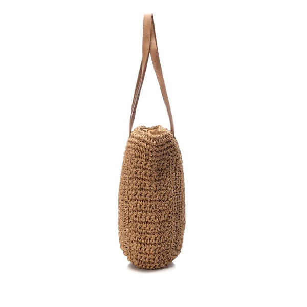 VEGAN Raffia Tote Bag | Tan