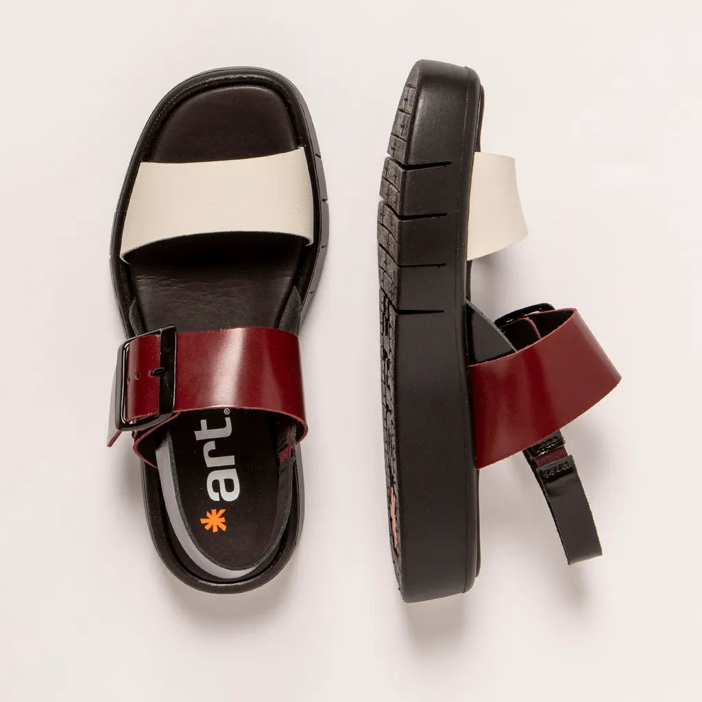 Art | Malaga Sandal 1857 | Bordeaux/Cream