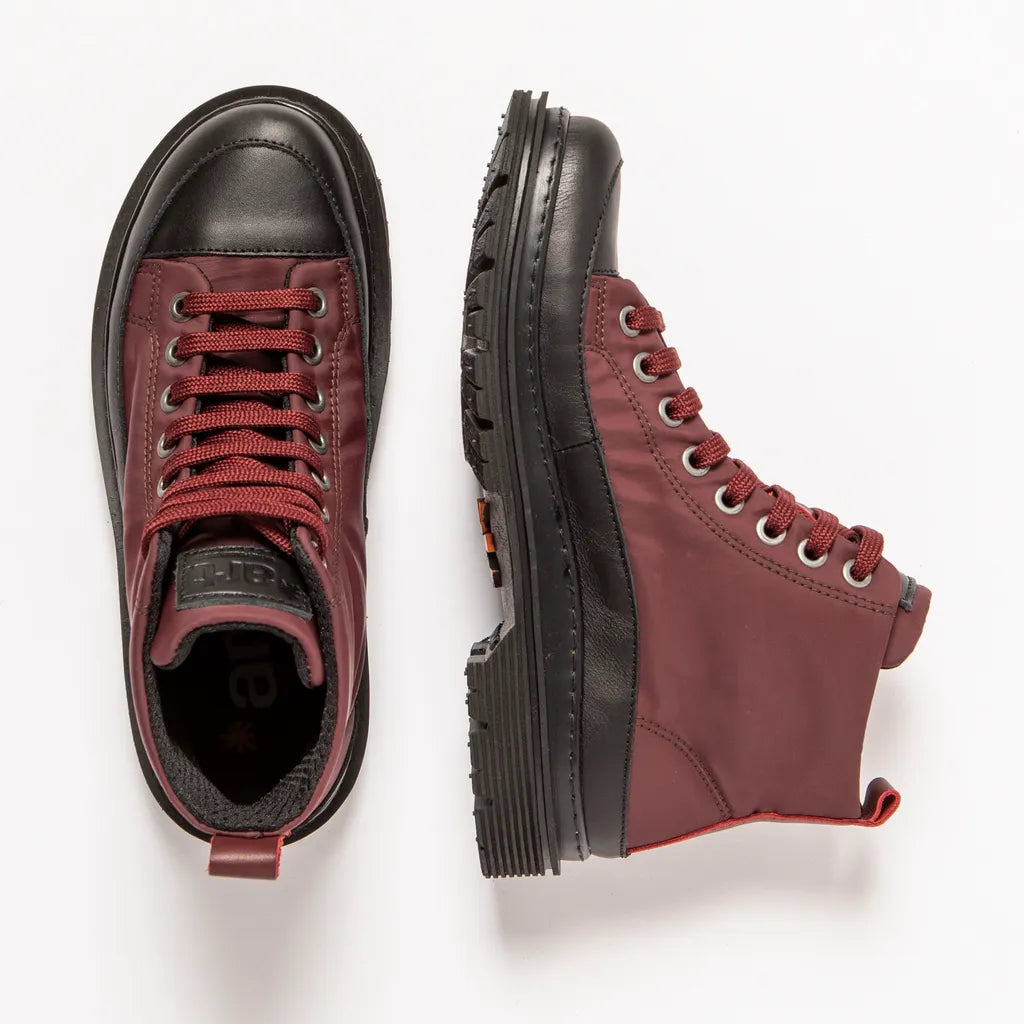 ART | 1895 Birmingham Nylon High Top Trainer | Bordeaux