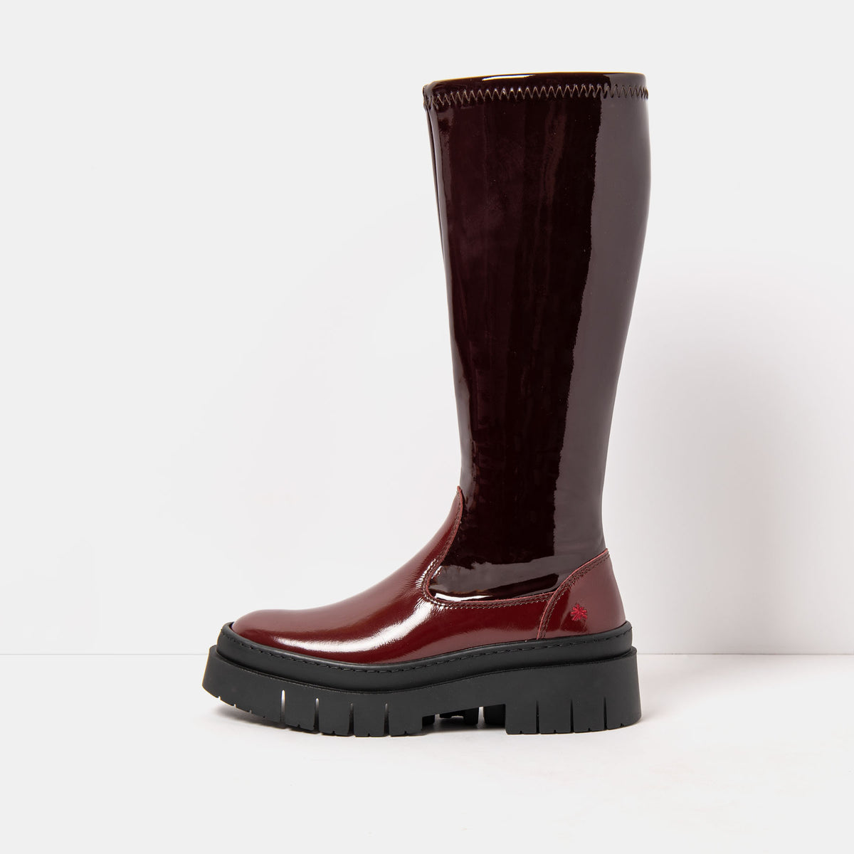 ART | 1956 Amberes Long Boot | Shiny Burdeos (Burgundy)