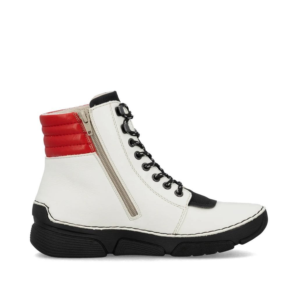 Rieker 45904-60 | Ankle Boot | Black/White/Red