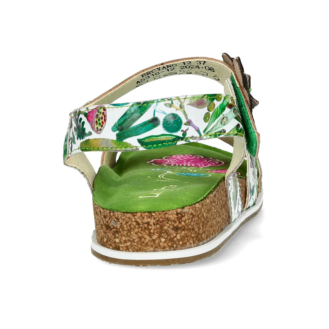 Laura Vita | Brcyano 12 Floral Sandal | Green