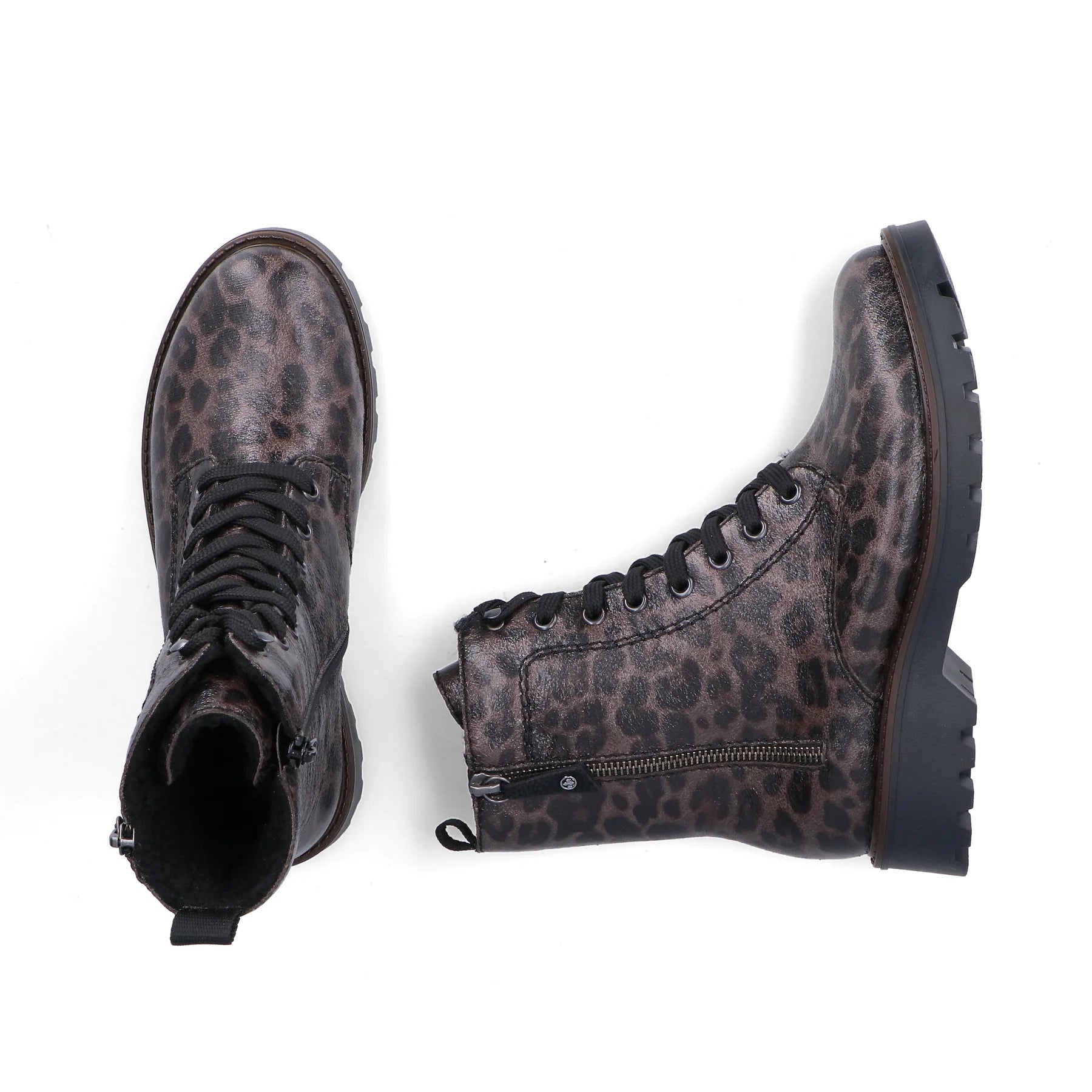 Rieker | 73210-42 | Leopard Ankle Boot | Grey Multi