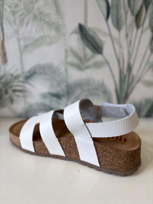 Yokono | WIWI 262 | Platform Leather Sandal | White
