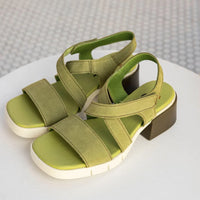 ART | 2062 Varsovia Block Heel Sandal | Nubuck Liken (Green)