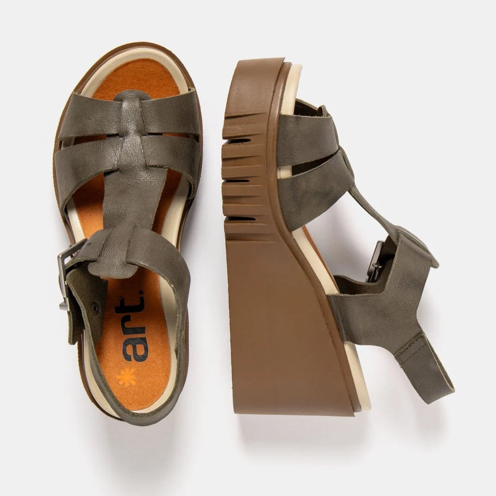 ART | 2084 Catania Wedge Sandal | Roma Khaki