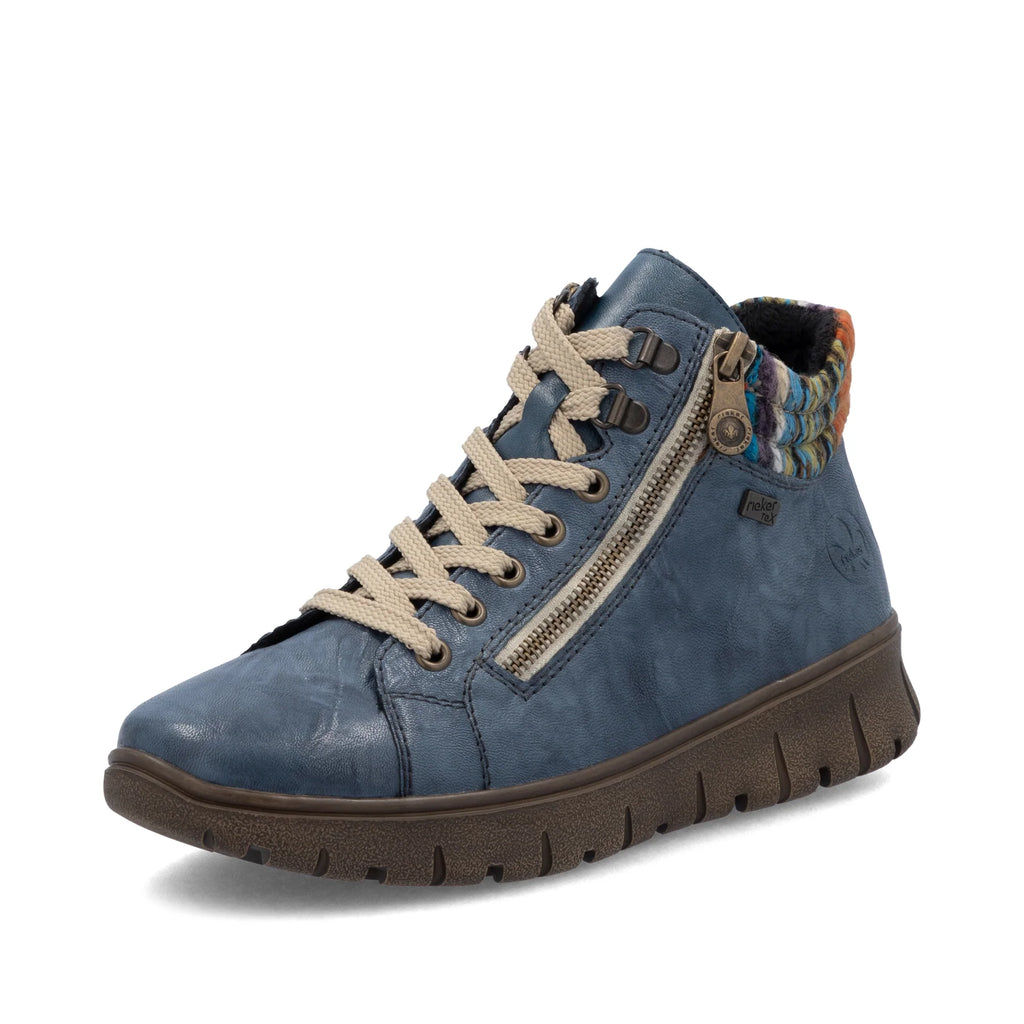 Rieker | N1305-14 Water Repellent Casual Ankle Boot | Blue