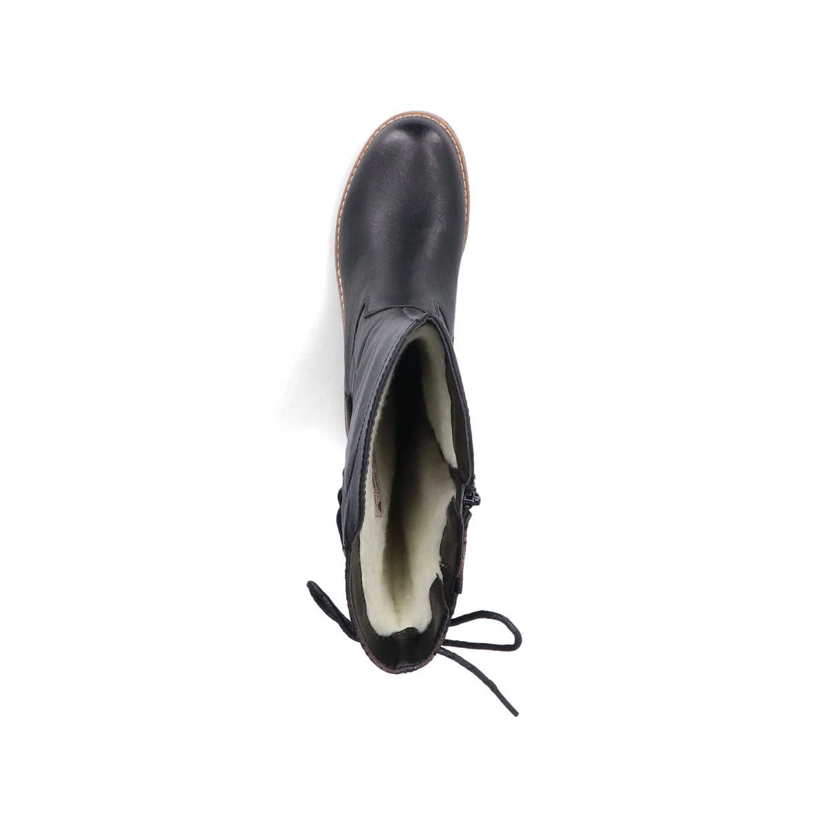 Rieker | 94694-00 Long Lace Back Boot | Black