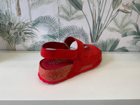 Yokono | LANKA-261 | Suede Platform Sling Back Sandal | Red