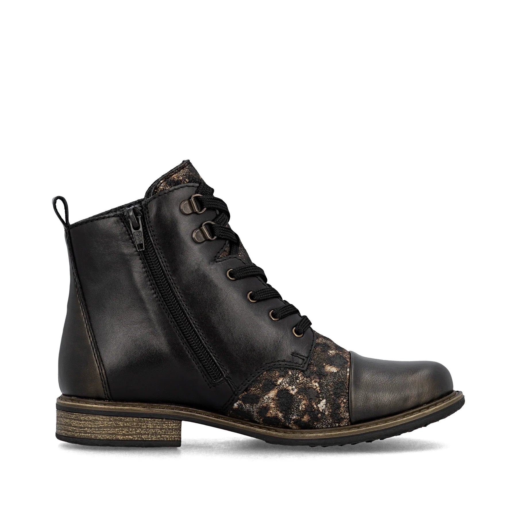 Rieker | 74842-00 | Leather Ankle Boot | Black