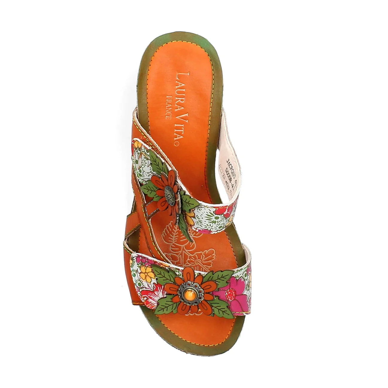 Laura Vita | Jacpono 43 Slip On Wedge Sandal | Apricot