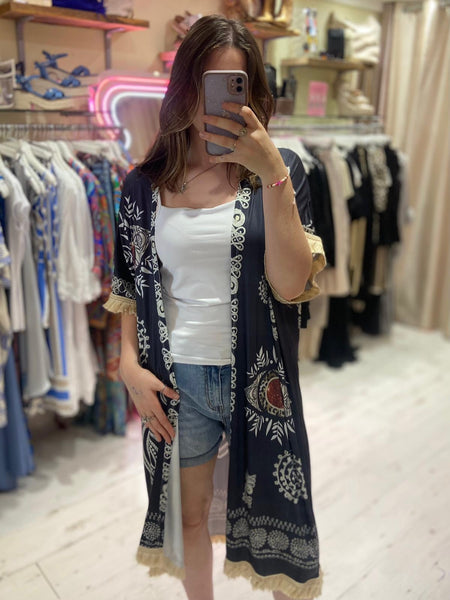 Boho Eye Print Kimono