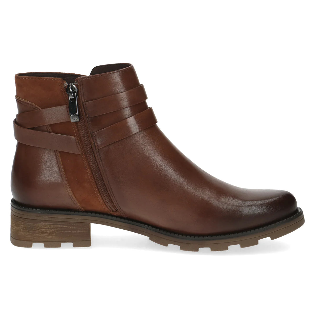 Caprice | 25429 Casual style Leather Ankle Boot | Cognac