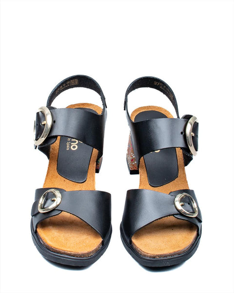 Zahara-011 Block Heel Sandal | Black