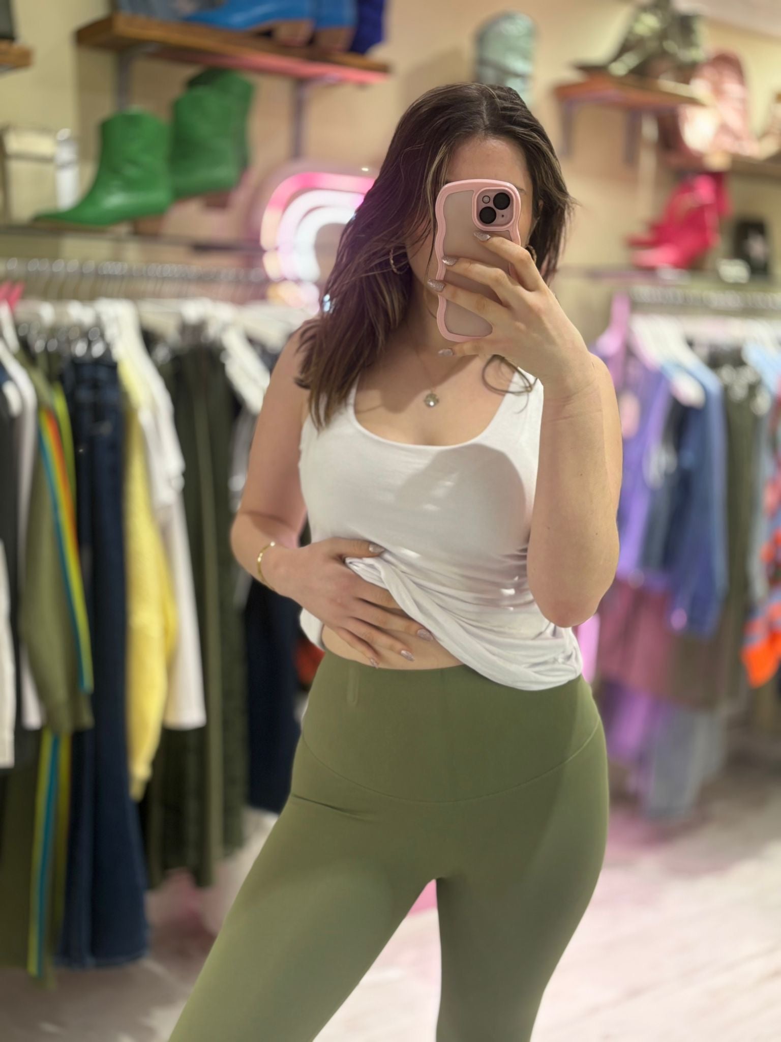 Energy Body Sculpting Leggings | Olive Green