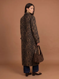Leopard Faux Wool Coat