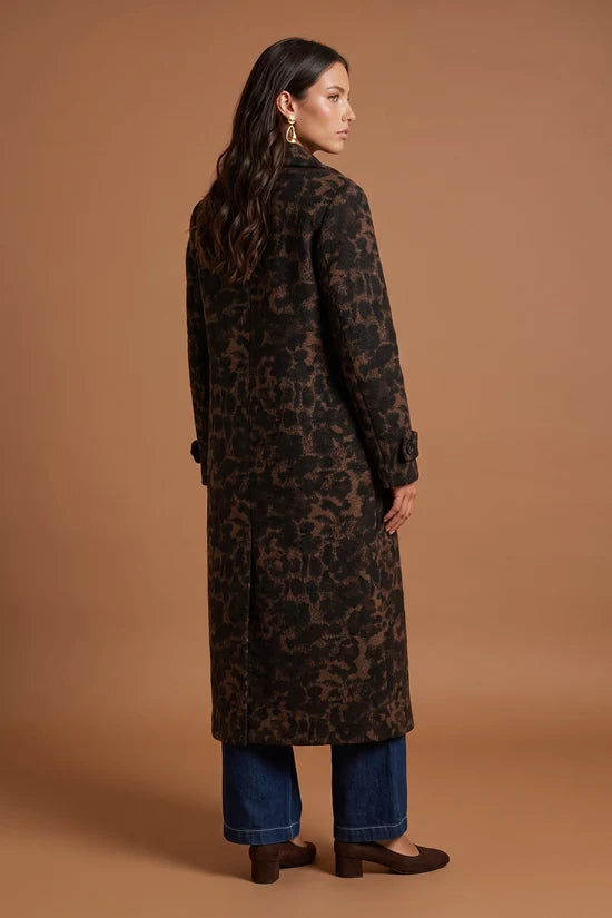 Animal Print long Formal Coat