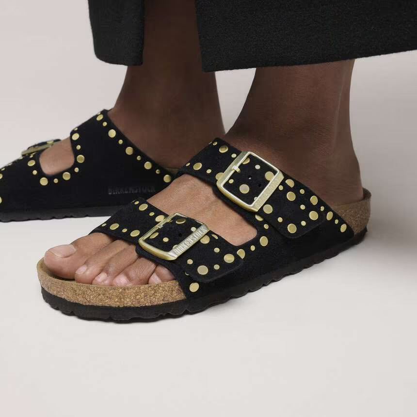 Birkenstock | Arizona Rivet | Black Suede