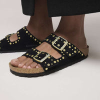 Birkenstock | Arizona Rivet | Black Suede