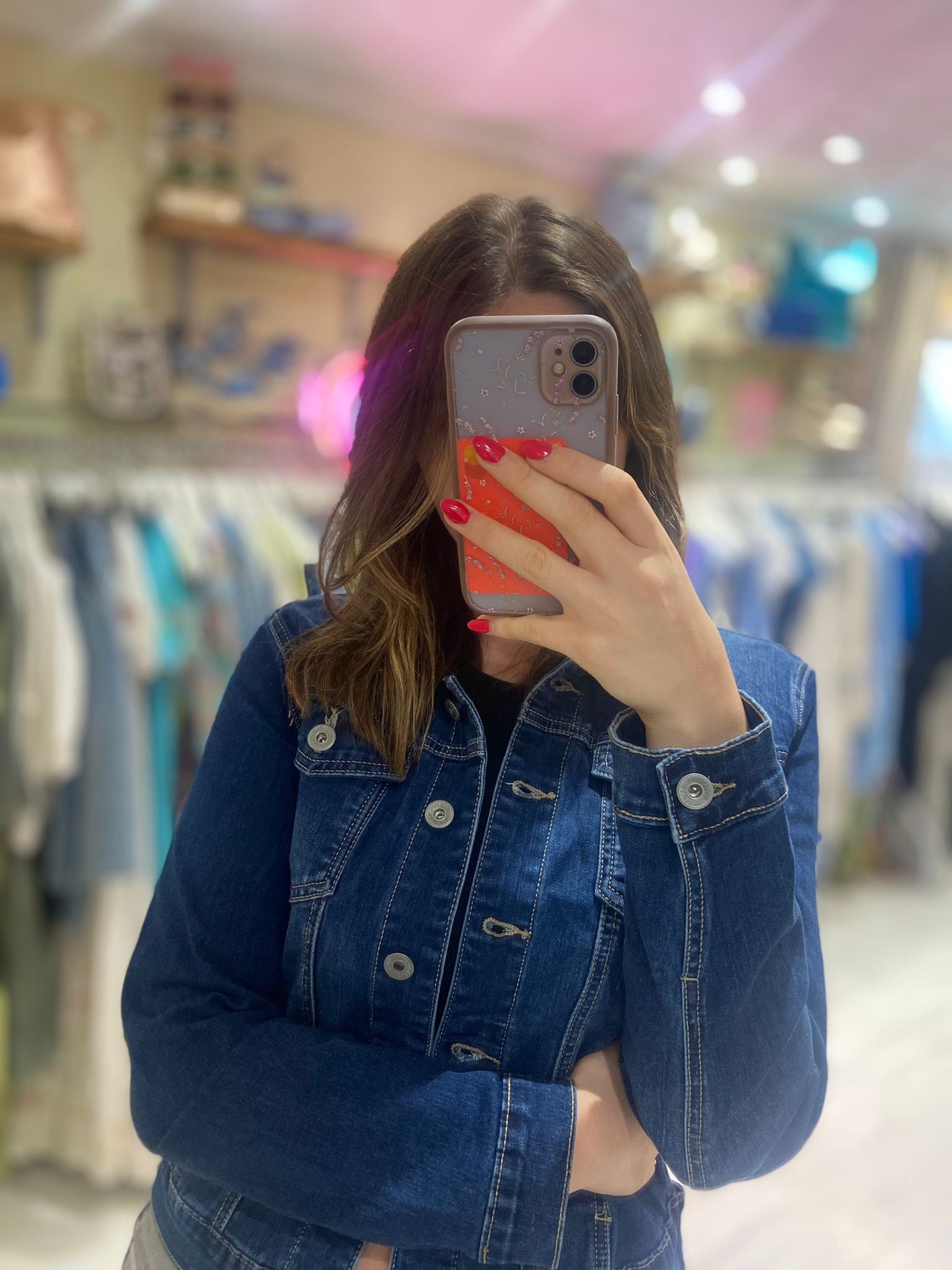 Denim Fitted Stretch Jacket | Indigo Wash