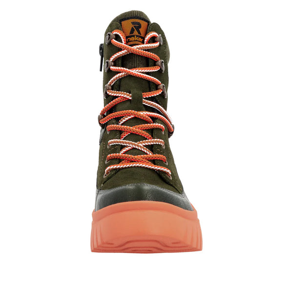 Rieker | TEX Chunky Ankle Boots | W1871-54 | Khaki/Orange