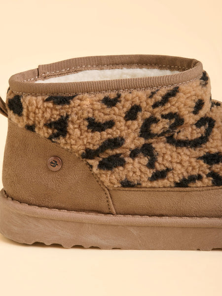 Winters Embrace Cosy Boot Slippers | Animal Print