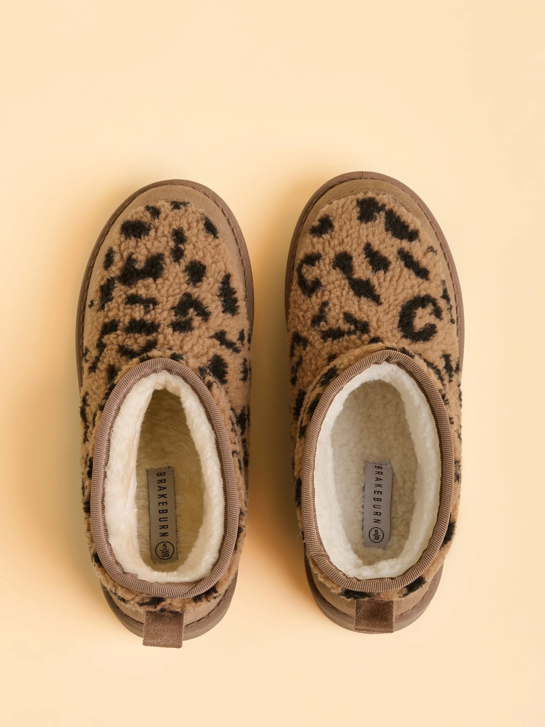 Winters Embrace Cosy Boot Slippers | Animal Print