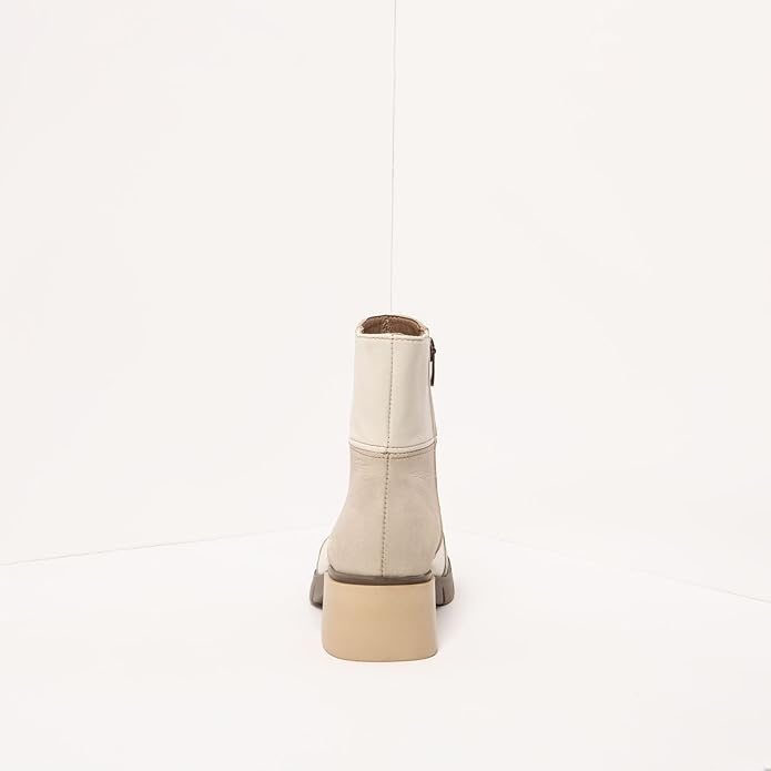 ART | Varsovia 1285 Retro Heeled Ankle Boot | Bone/Cream