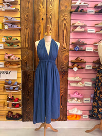 Cotton Infinity Dress | Mid Blue
