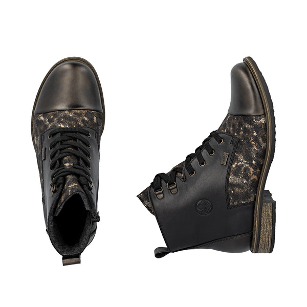 Rieker | 74842-00 | Leather Ankle Boot | Black